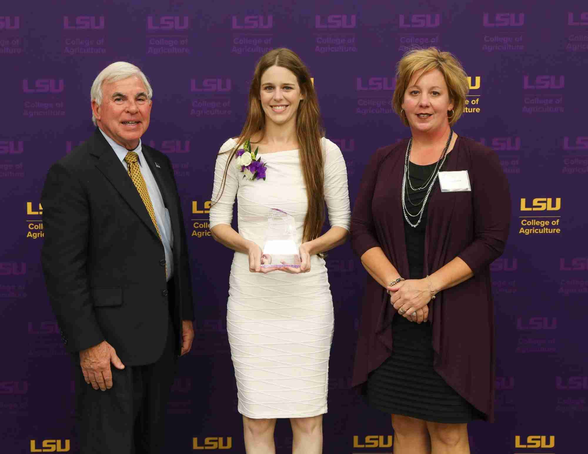 Melanson Receiving Her Award