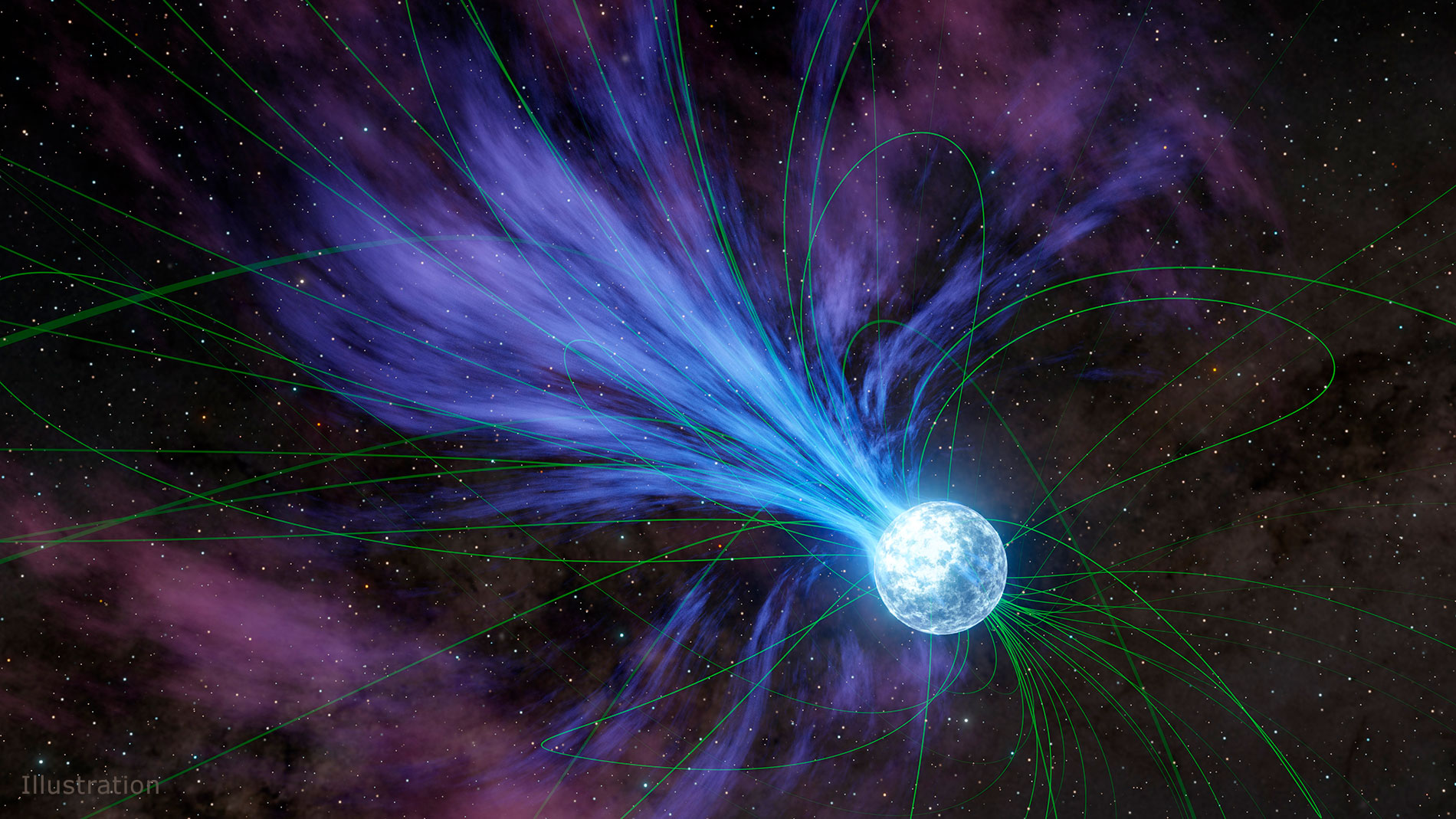 A Magnetar Loses Mass (Credit: NASA/JPL-Caltech)